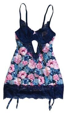 Victoria's Secret Satin and Lace Garter Slip